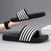 Neue Hausschuhe Herren Sommer Freizeit schuhe Strands andalen Outdoor bequeme weiche Sohle Hausschuhe Größen 39-48 schwarz und weiß gestreift