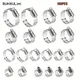 Kit fascetta stringitubo da 100 pezzi-1/4 pollici–1-23/32 pollici Fascetta stringitubo con ingranaggio a vite senza fine in acciaio inossidabile 304 per tubi, intercooler, tubi