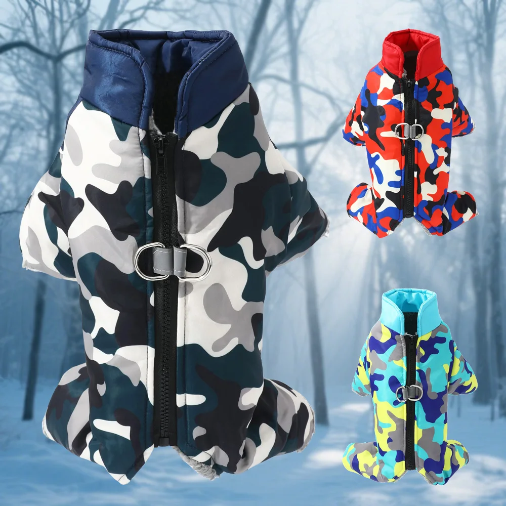 Herbst-Winter-Hundemantel für kleine und mittelgroße Hunde, winddichte, reflektierende Welpenjacke mit D-Ring, Katzenkostüm, Chihuahua-Mops-Haustierkleidung Image