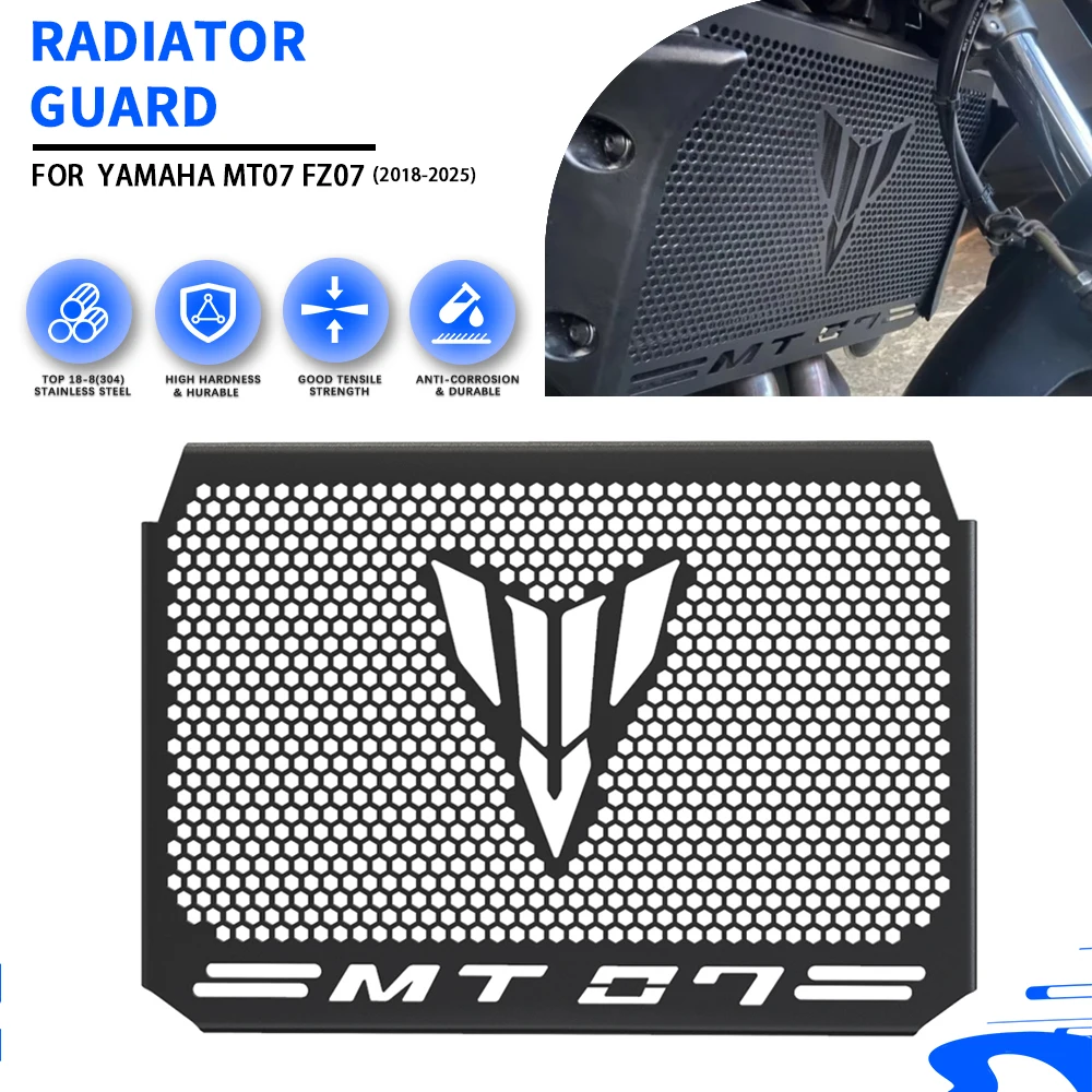 Für Yamaha MT-07 FZ-07 MT07 MT FZ 07 2014-2023 2024 2020 FZ07 MT07 Motorrad Kühlergrill Schutz Abdeckung kraftstoff Tank Schützen Image