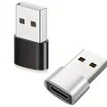 Adattatore da USB a USB C 2 pezzi, adattatore da USB C femmina a USB 2.0 maschio Convertitore di carica tipo C per Apple iWatch Watch Series 7 SE, IP