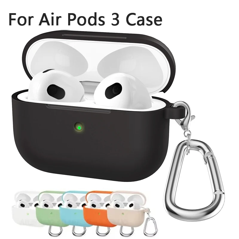 Silikon-Kopfhörerhüllen für Airpods Pro 3, Gehäuseabdeckung, Kopfhörerzubehör, Schutzbox für Apple Airpod Pro 3, Hülle mit Haken Image