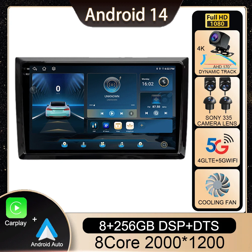 Android 14 Carplay Auto Car Radio For Volkswagen Beetle A5 2011-2019 Multimedia Video Player Navigation Stereo GPS WIFI+4G Audio