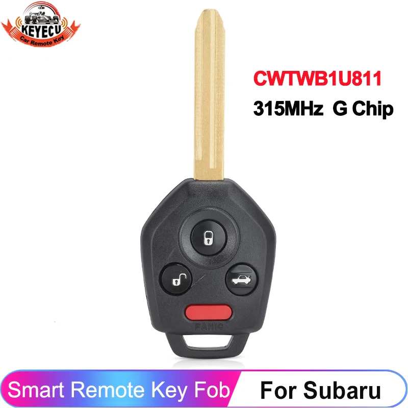 KEYECU For Subaru Forester Impreza Legacy Outback WRX STI XV Crosstrek Remote Head Key Fob 315MHz G Chip CWTWB1U811 With Code