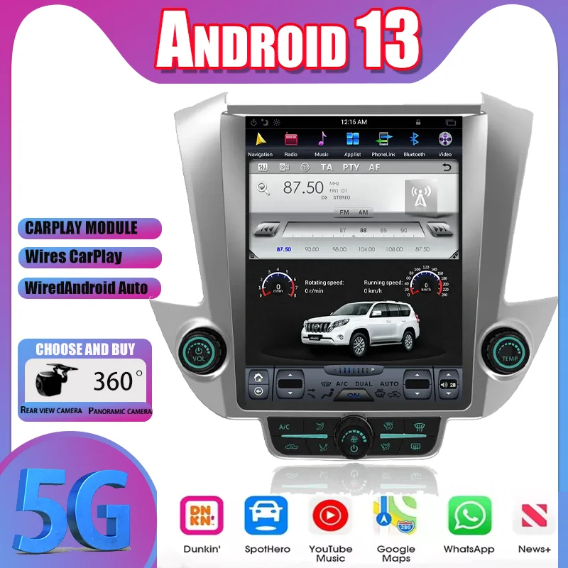 Android Radio 12.1" Screen For Gmc Yukon Chevrolet Tahoe Suburban 2015 -2020 Car Player Multimedia Auto GPS Navigation Carplay