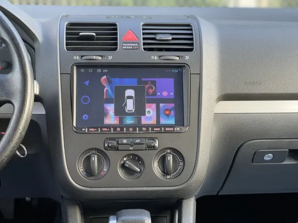 Carplay Car Multimedia Android Radio for VW Volkswagen Golf Jetta 5 V MK5 Rabbit 2004-2009 9" Screen Stereo 2Din Head Unit GPS