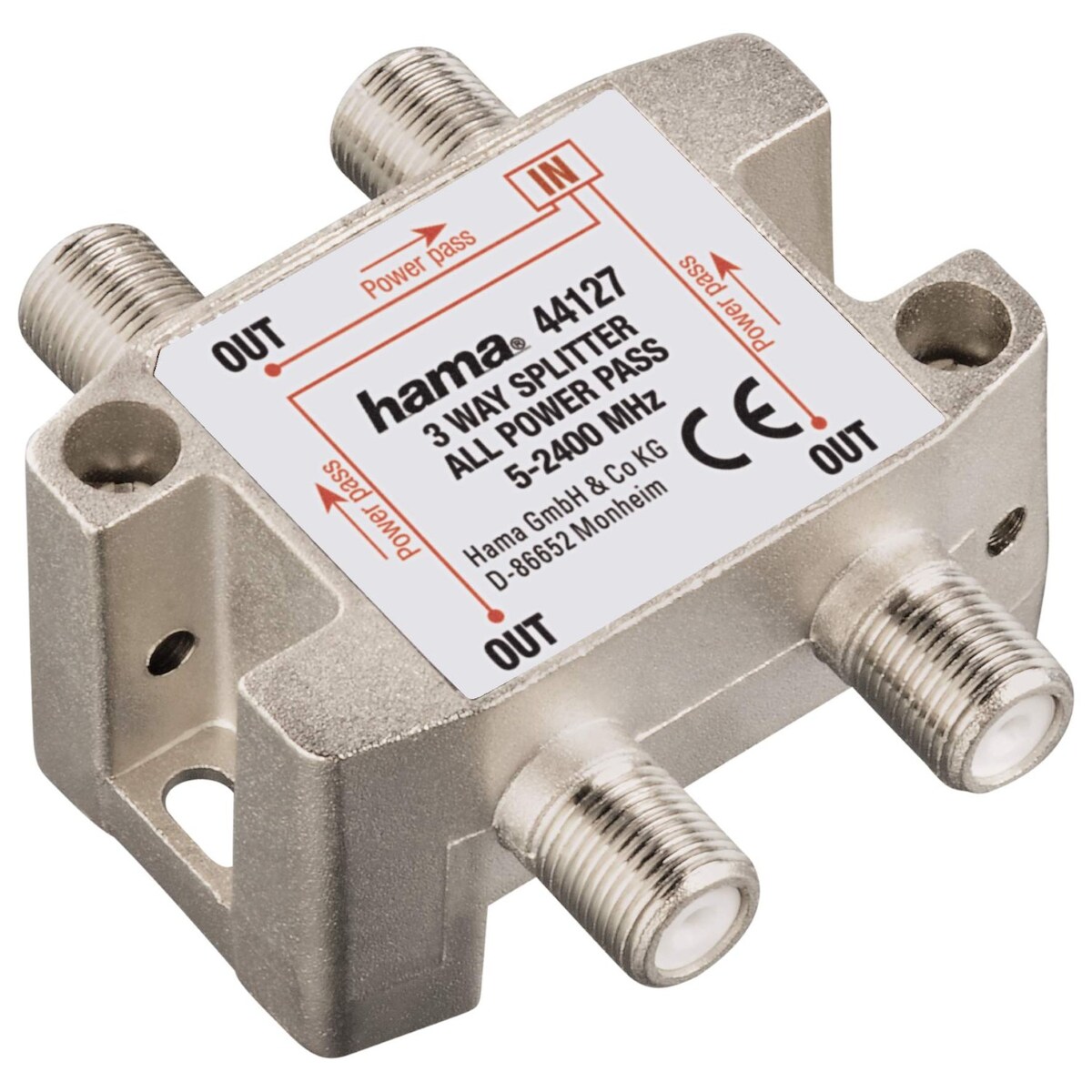 Hama Sat-Verteiler 3-fach voll geschirmt Image