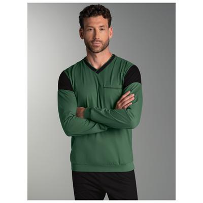 Schlafanzug TRIGEMA "TRIGEMA Modisches Schlafanzugoberteil mit Brusttasche", Herren, Gr. XXXL, grün (efeu), 100% Baumwolle, Basic, Homewear-Sets Image