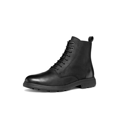 Winterboots GEOX "U MEIERN", Herren, Gr. 46, schwarz, Glattleder, klassisch, Schuhe, Stiefel mit Warmfutter, Größenschablone zum Download Image