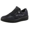 Plateausneaker WALDLÄUFER "K-SANSA-Soft", Damen, Gr. 4,5 (37,5), blau (dunkelblau), Veloursleder, Textil, Nappaleder, Nubukleder, unifarben, sportlich, Schuhe, Komfortschuh, Bequemschuh, Schnürschuh in Extraweite K, Metallic-Optik