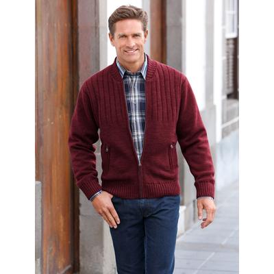 Strickjacke CLASSIC, Herren, Gr. 60, rot (dunkelrot), 50% Polyacryl, 50% Wolle, unifarben, Langarm, Strickjacken Image
