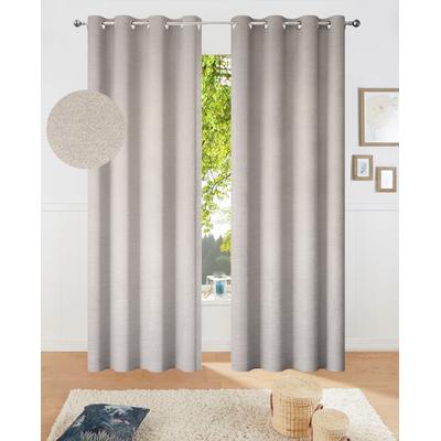 Gardine MY HOME "Fleuriss" Gr. 3, grau, B:135cm H:225cm, Polyester, Gardinen Image
