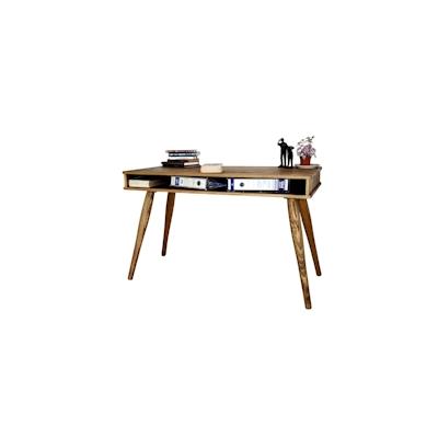 Ócrea Massivholz-Schreibtisch mit 4 sehr stabilen Beinen XXL- 100 x 50 Cm Image
