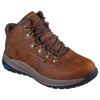 Trekkingschuh SKECHERS "MEROE-PIKEMAN", Herren, Gr. 44, braun, Leder, Lederimitat, casual, Schuhe, Trekking-Boots, Sneaker mit Fersenkissen
