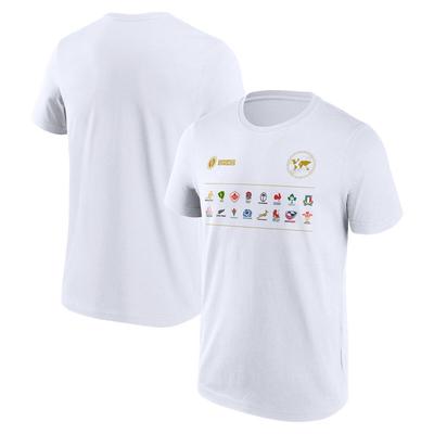 Rugby-Weltmeisterschaft 2025 – All Nations-T-Shirt für Damen – Weiß – Unisex Image