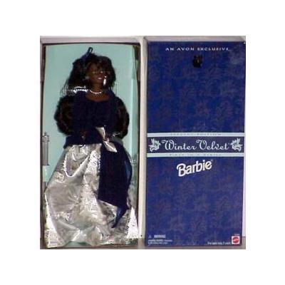 1995 Barbie Doll-winter Velvet Special Edition-avon Exclusive-1st In Series.