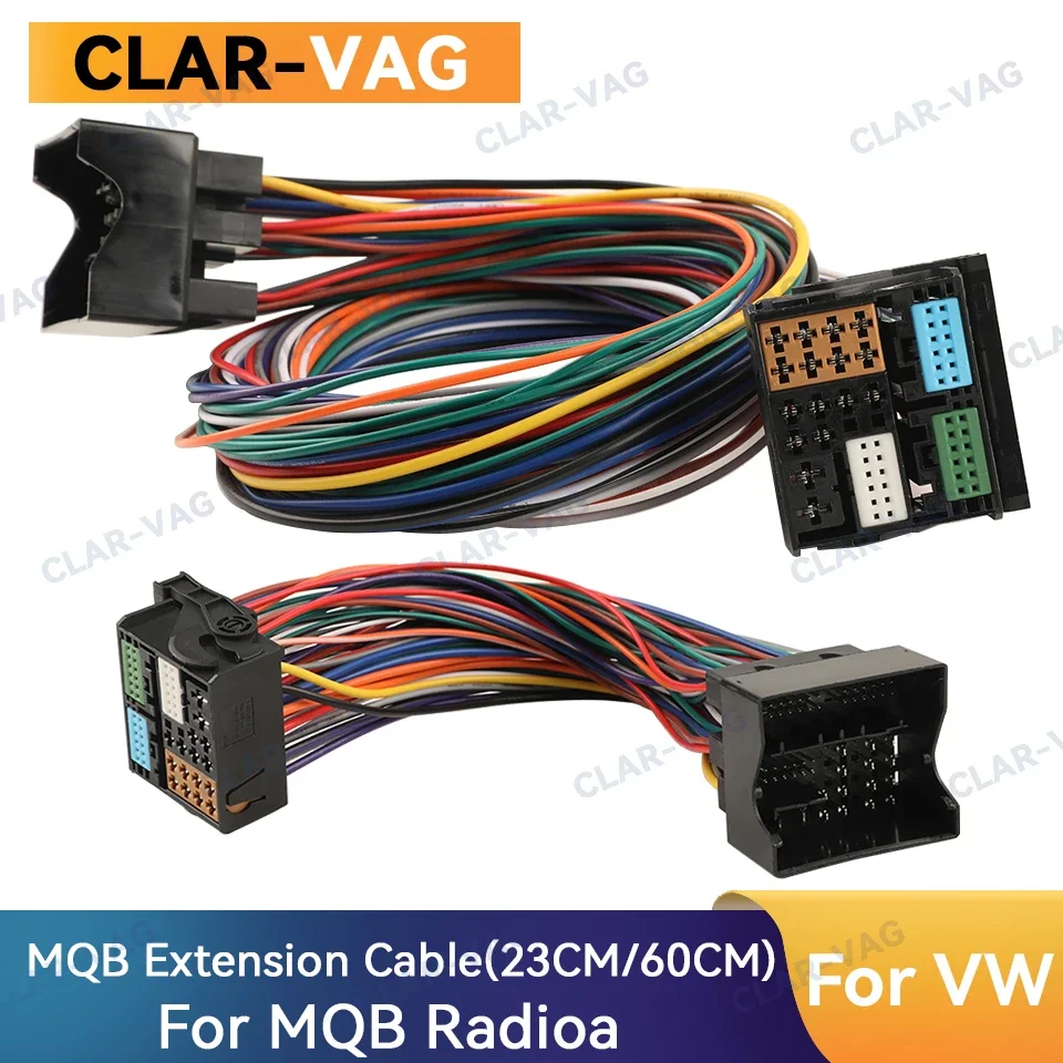MQB Verlängerungskabel für VW MQB MIB Autoradio 23 cm 60 cm 52 Pins Quadlock-Adapter für Audi A4 A6 für Skoda SEAT für VW Golf 7 Image