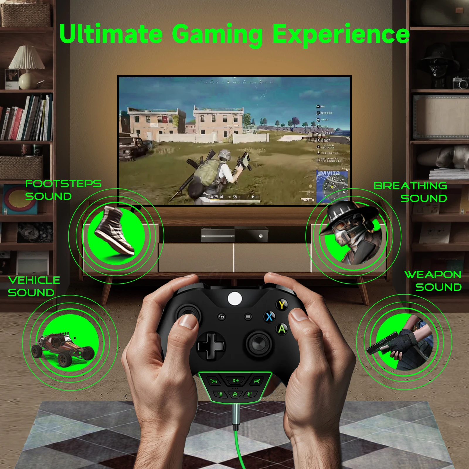 Für Xbox One Xbox Serie X/S Game Controller Stereo Kopfhörer Adapter Audio Mikrofon Einstellung Audio Balance Controller Image