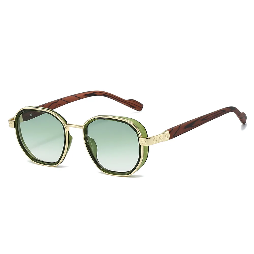 2025 Piloten-Sonnenbrille für Herren und Damen, Vintage-Stil, Uv400-Sonnenbrille, klassische Reise, lässige Holzstruktur-Brille Image