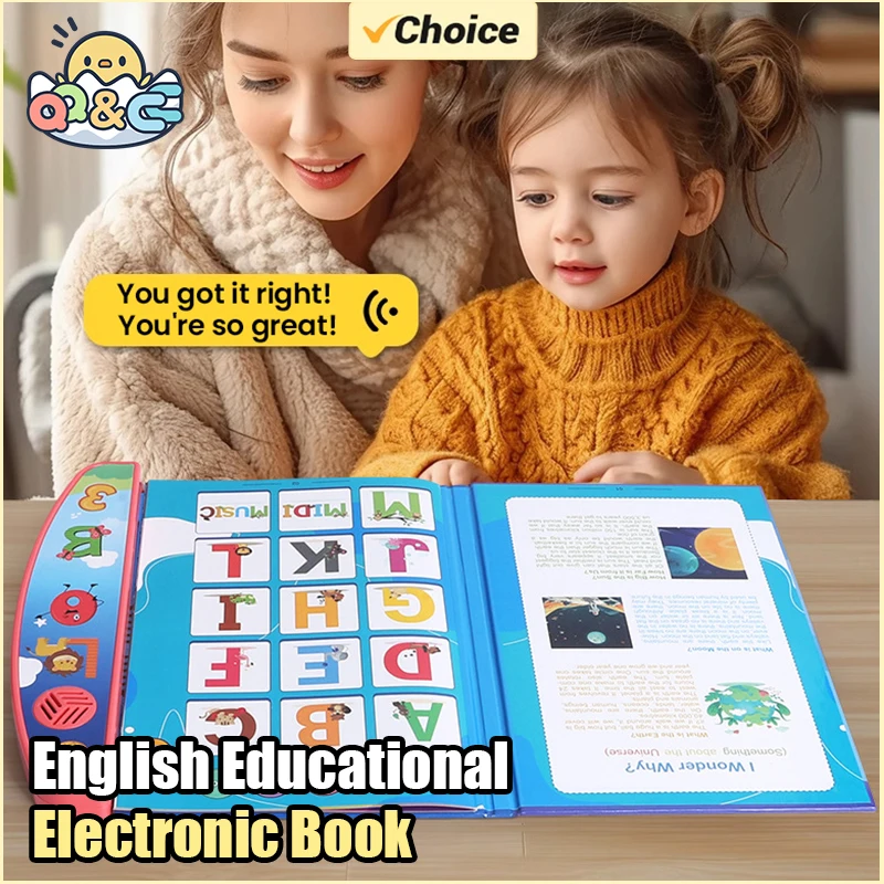 Kinder Elektronisches Buch Englisch Pädagogische Sound Lesemaschine Intelligente Elektronische Bücher Geschichte für Kinder Studenten Kinder Geschenke Image