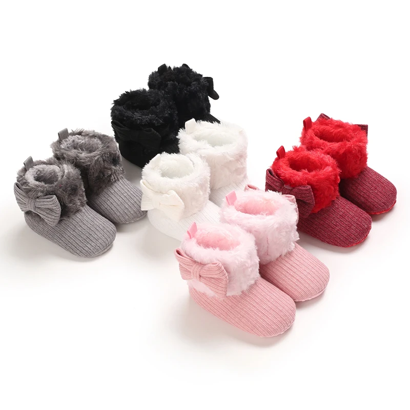 Warme Winter-Schnee-Babystiefel, Neugeborenen-Stiefel mit weicher Sohle, Lauflernschuhe für Säuglinge und Kleinkinder im Alter von 0–18 Monaten Image