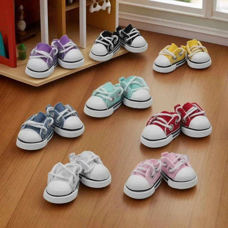 2025 Low-Top-Canvas-Sneaker für 17 cm große Vinyl-Puppe, minimalistische, mehrfarbige, austauschbare Schuhe, Foto-Requisite