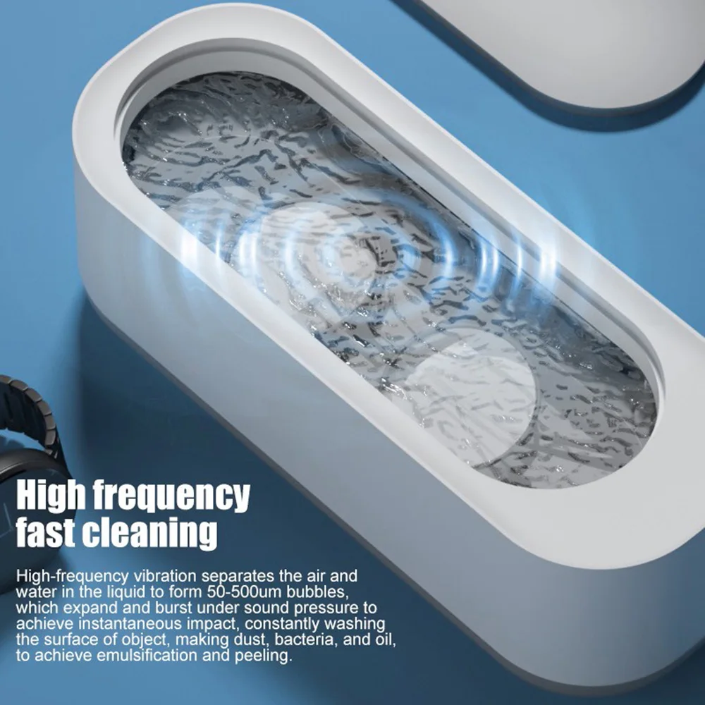 Ultraschall-Reinigungsmaschine, Hochfrequenz-Vibration, Brillenreiniger, Waschwerkzeuge für Uhren/Schmuck/Brillen/Make-up-Werkzeug Image