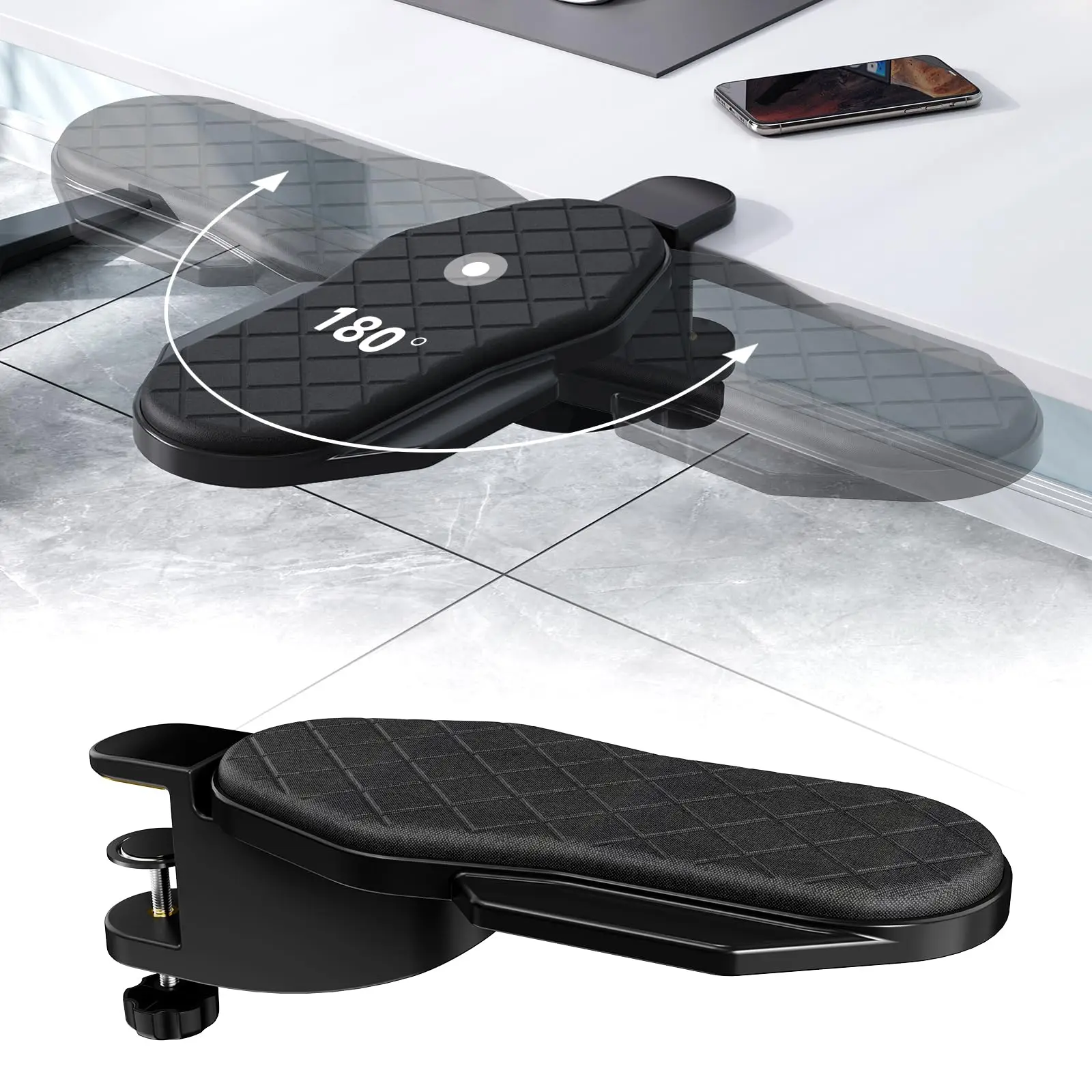 Neue Computer Armlehne Für Schreibtisch Einstellbare Ergonomische Handgelenk Rest Unterstützung Für Tastatur Armlehne Extender Rotierenden Maus Pad Halter