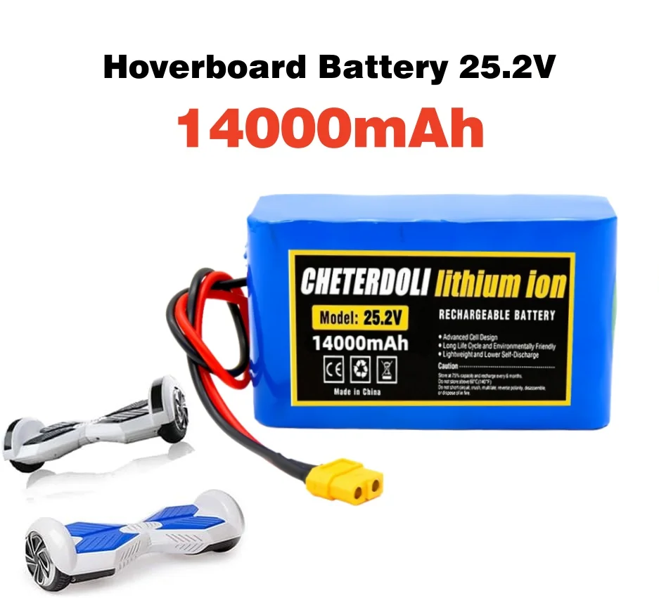 6S2P 18650 Elektro-Hoverboard-Akku 25,2 V 14 Ah Hoverboard-Ersatz-Lithium-Ionen-Li-Ionen-Akku für Elektroroller Image