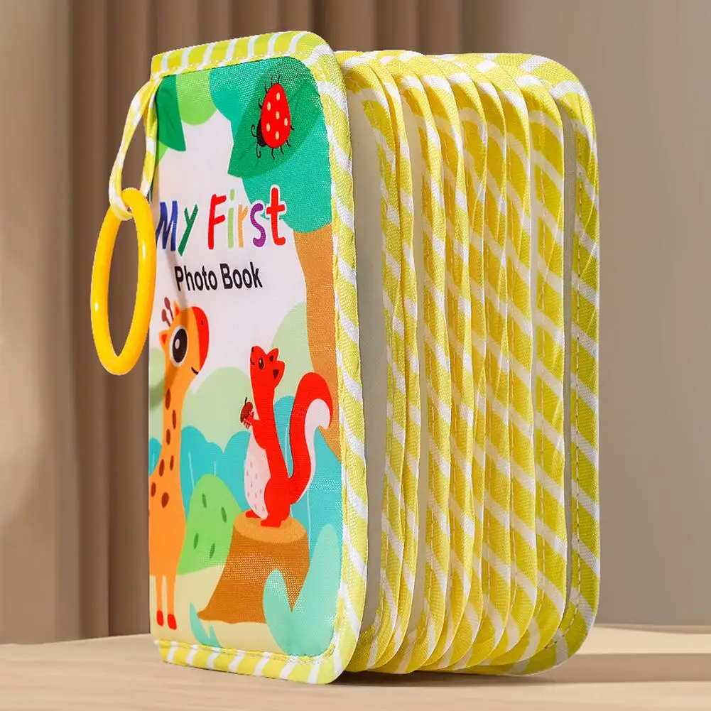 Mein erstes Baby-Fotobuch mit sicherem Spiegel, Cartoon-Stoff, Baby-Fotoalbum, Gedenkbuch, Familienfotobuch