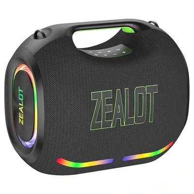 Zealot ZE21 250W Portable RGB LED Wireless Speaker with 48000mAh Battery Power Bank for Outdoor Karaoke