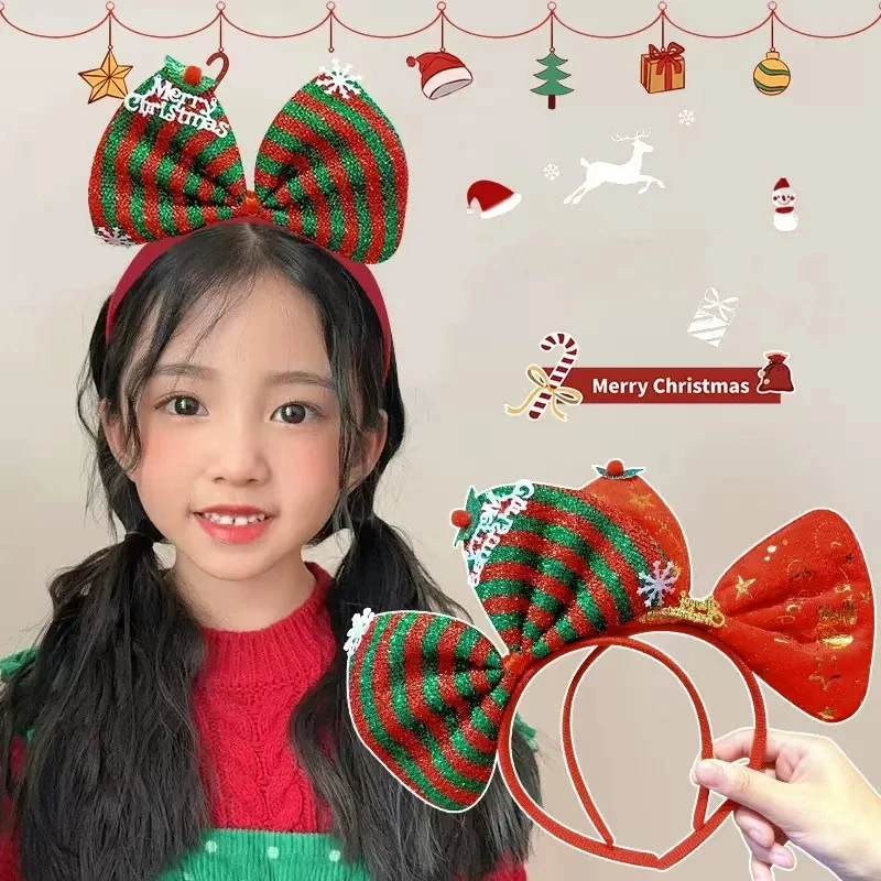 Weihnachten Stirnband Haarschmuck Urlaub Geschenk Stirnband Schleife Party Dress Up Stirnband Image