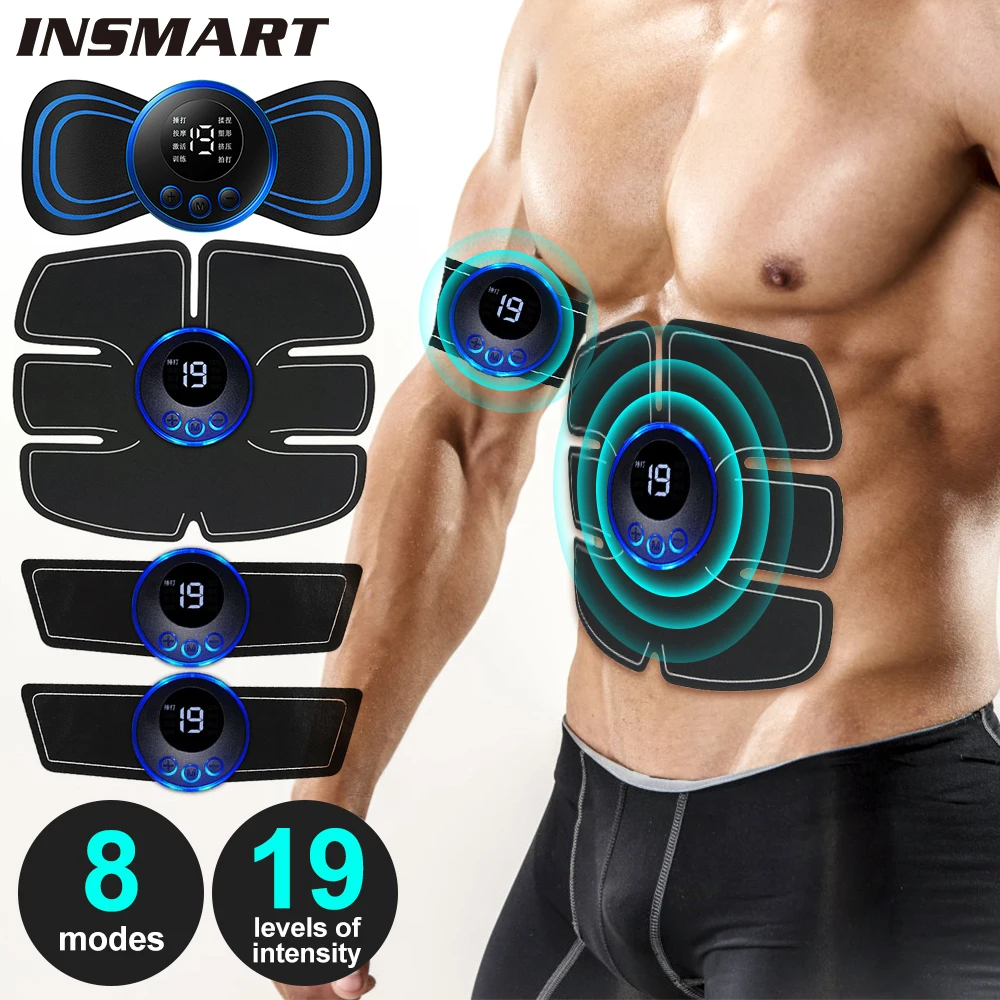EMS Fitness Muskelstimulator Trainer Gym Smart Fitness Bauchtraining Elektrische Gewichtsverlust Aufkleber Körper Abnehmen Massagegerät