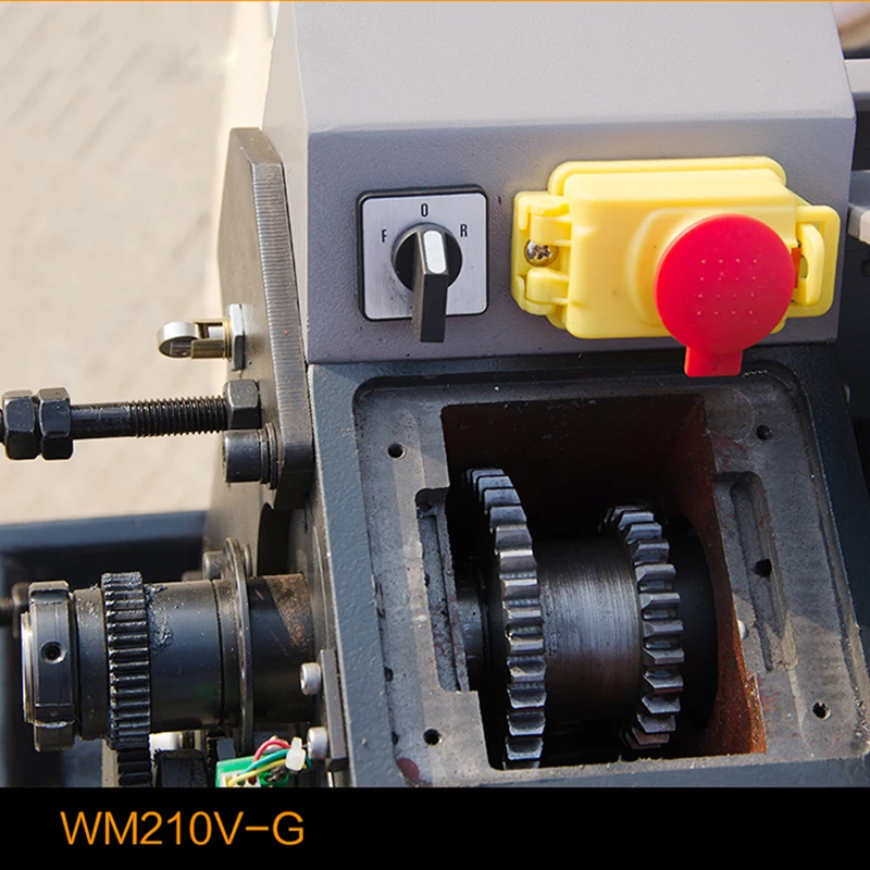 WM210V-G Geschwindigkeit High Power Maschine Werkzeug Metall Drehmaschine Alle Stahl Drehmaschine Mit Schalter Steuerung Metall Drehmaschine Maschine 1PC Image