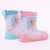 Disney Mädchen Cartoon Frozen Boot Elsa Prinzessin Mode lange Stiefel plus Samt Kinderschuhe