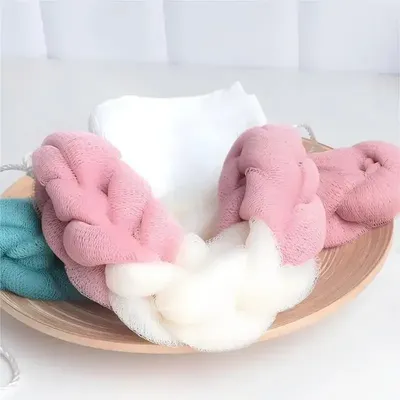 Thick long bath towel Rub back towel - Bath ball, Shower ball, Large bath strip, Pull back strip, Bath scrub, Shower scrub towel