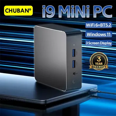 Tragbarer Mini-PC Core i9 8950HK Windows 11 Pocket Computer PC 16 GB DDR4 1 TB SSD Typ C 4K Gamer Desktop-PC WiFi6 Gaming-Computer