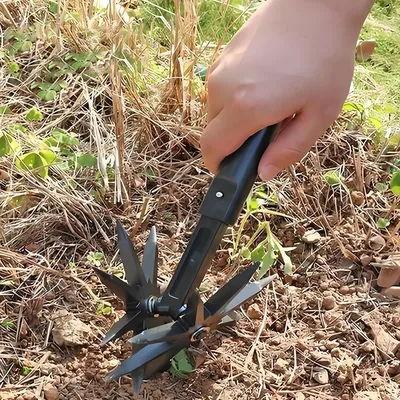 2 in 1 Rotary Cultivator Lawn Scarifier Garden Soil Tiller Aerator Lawn Loosening Rotary Tiller for Reseeding Grass Soil Mixing