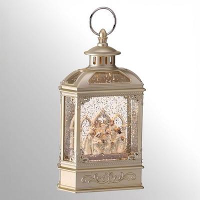 Worshiping Nativity Swirl LED Lantern Champagne , Champagne