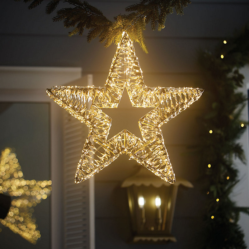 Gold Foil Micro LED Hanging Star - Ballard Designs