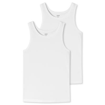 Unterhemd UNCOVER BY SCHIESSER "UNCOVER Cotton", Damen, Gr. M, N-Gr, 100, weiß, Single Jersey, Obermaterial: 95% Baumwolle, 5% Elasthan, casual, körpernah, Rundhals, ärmellos, Unterhemden, Rundhals, elastisch, Cotton-Mix, Multipack Image