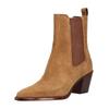 Stiefelette DOLCE VITA "Dolce Vita Stiefelette Veloursleder/Textil", Damen, Gr. 39, braun, Veloursleder, Textil, elegant, Schuhe