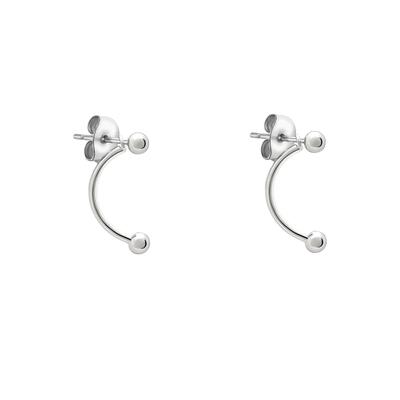 Paar Creolen LIEBESKIND BERLIN "Schmuck Geschenk Edelstahl Ohrringe The Berlin Style", silber (silberfarben), Ohrringe, Damen, Edelstahl, Einhänger abnehmbar Image