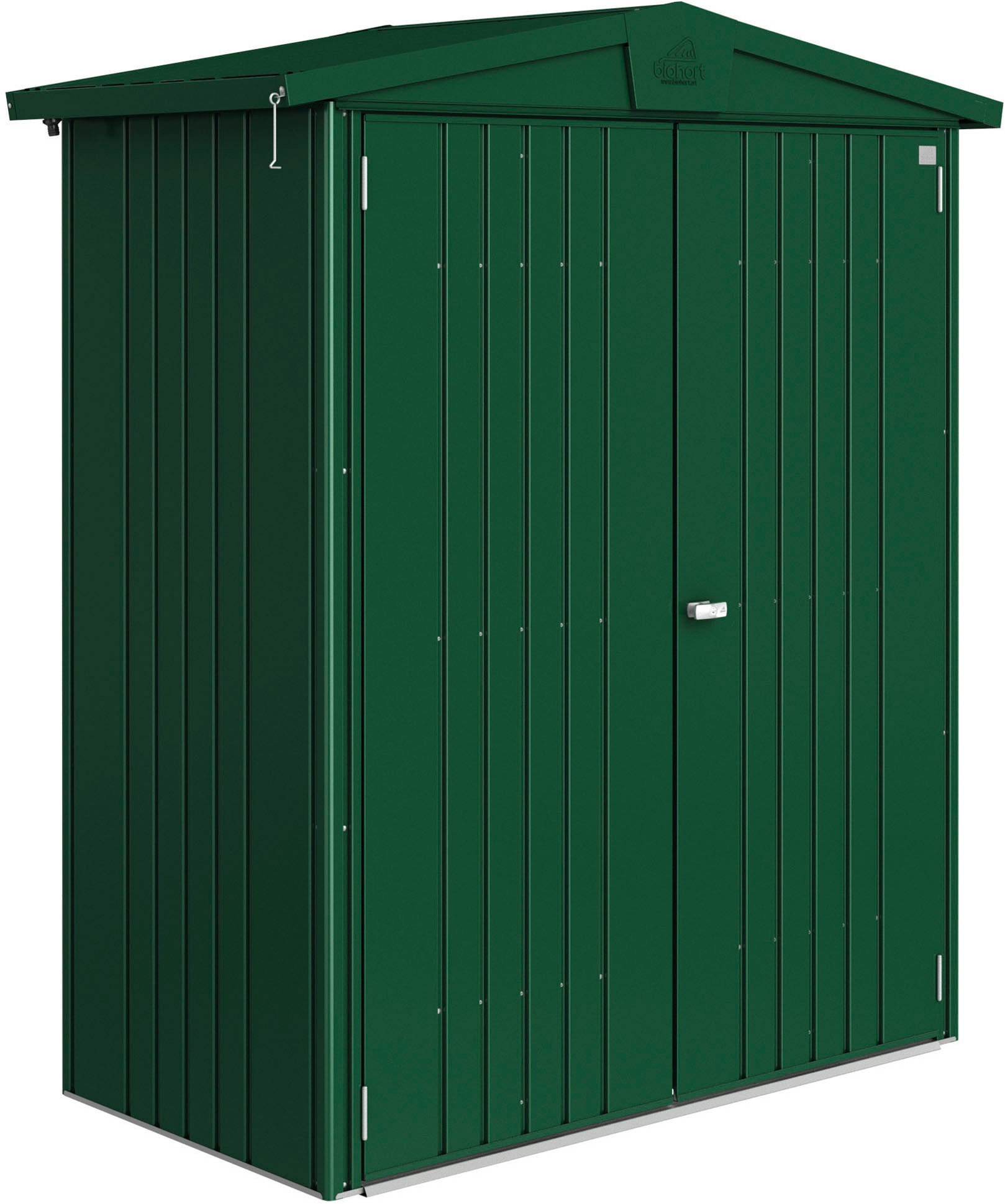 Gerätehaus BIOHORT "Europa Gr. 1, verschiedene Farben", grün (dunkelgrün), Gerätehäuser, Stahl, Qualitäts-Geräteschuppen aus Metall