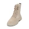 Stiefelette MARC O'POLO "mit Innenzipper", Damen, Gr. 41, grau (taupe), Obermaterial: 100% Leder (Rind), unifarben, Schuhe