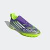 Fußballschuh ADIDAS PERFORMANCE "F50 LEAGUE LACELESS FIRM/MULTI-GROUND BOOTS KINDER", Gr. 34, lila rush, cloud weiß, lucid lemon, Synthetik, Textil, sportlich, Schuhe, geeignet für Rasen- und Kunstrasenplätze