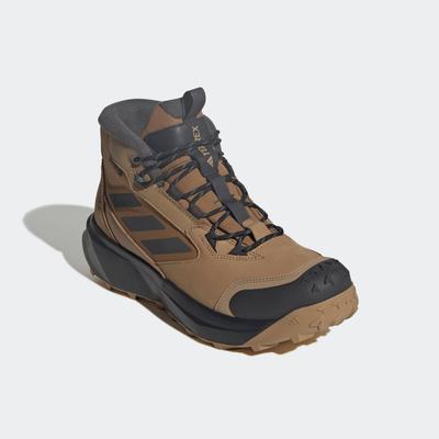 Winterboots ADIDAS TERREX "TERREX WINTER LEATHER MID CUT RAIN.RDY COLD.RDY", Damen, Gr. 38,5, cardboard, carbon, bronze strata, Leder, Textil, sportlich, Schuhe, Winterboots aus Leder Image