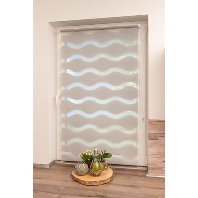 Doppelrollo K-HOME "Welle" Gr. 8, grau, B:110cm H:150cm, Polyester, Rollos, im Festmaß Image