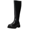 Stiefel LAZAMANI "Lazamani Stiefel Leder", Damen, Gr. 37, schwarz, Leder, casual, Schuhe