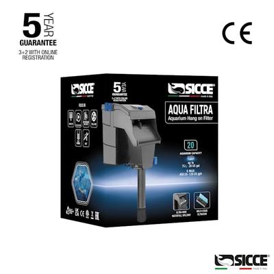 Sicce Hang On Aqua Filtra 20 110-120V/60Hz 7.55Ft 2P US